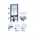 Geberit Duofix Basic Nova Pro krótka oval zestaw przycisk chrom 118.341.21.1