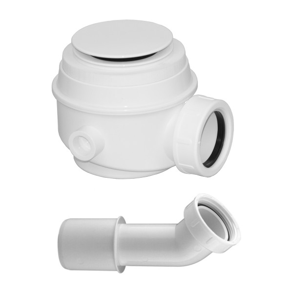 Omnires syfon wannowo-brodzikowy 52 mm biały połysk WB01XBP