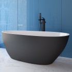 Besco Goya wanna wolnostojąca 160x70 cm czarny mat/biały WMMC-160G