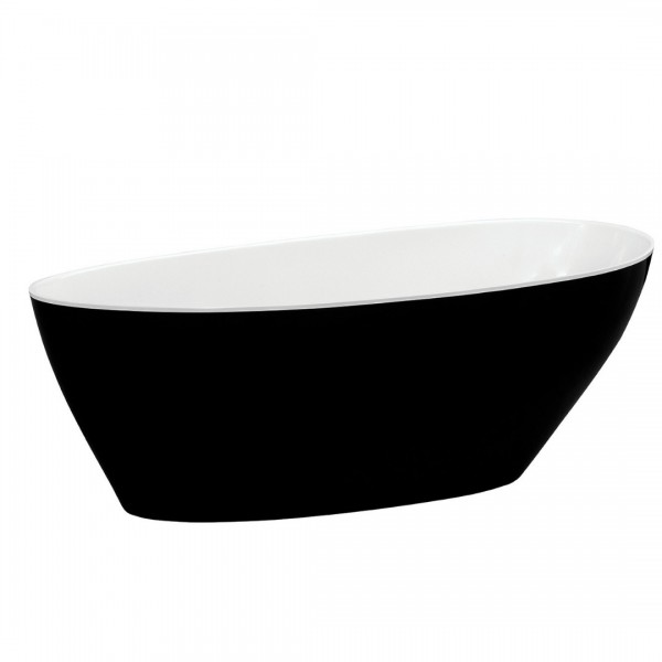 Besco Goya wanna wolnostojąca 142x62 cm czarny/biały WMD-140-GWC