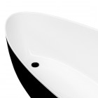 Besco Goya wanna wolnostojąca 160x70 cm czarny/biały WMD-160-G