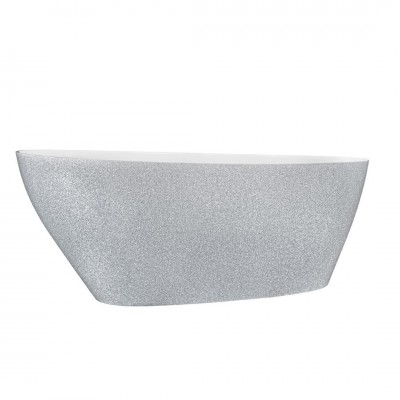 Besco Goya Glam wanna wolnostojąca 142x62 cm srebrna