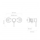 Oltens Molle bateria prysznicowa ścienna złoto szczotkowane 33000810