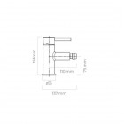 Oltens Molle bateria bidetowa stojąca złoto szczotkowane 31300810