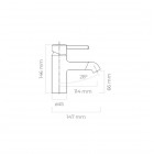 Oltens Molle bateria umywalkowa stojąca złoto szczotkowane 32200810