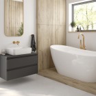 Oltens Molle bateria wannowa wolnostojąca złoto szczotkowane 34300810