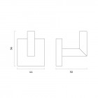 Oltens Tved haczyk na ręcznik chrom 80003100