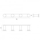 Oltens Vernal haczyk na ręcznik poczwórny chrom 80005100