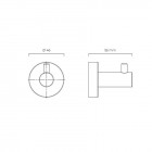 Oltens Gulfoss haczyk na ręcznik chrom 80008100