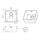 Oltens Stalvask zlewozmywak stalowy 1-komorowy 44x44 cm stal polerowana 71100100