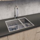 Oltens Stalvask zlewozmywak stalowy 1,5-komorowy 58x44 cm stal polerowana 71200100