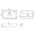Oltens Stalvask zlewozmywak stalowy 1-komorowy 76x44 cm stal polerowana 71102100