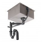 Oltens Stalvask zlewozmywak stalowy 1-komorowy 44x44 cm stal polerowana 71100100