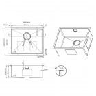 Oltens Stalvask zlewozmywak stalowy 1-komorowy 54x44 cm stal polerowana 71101100
