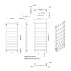 Oltens Varme grzejnik łazienkowy 129,5x50 cm biały połysk 55002000