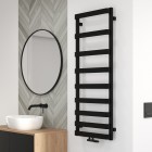 Oltens Varme grzejnik łazienkowy 129,5x50 cm czarny mat 55002300