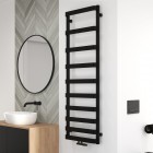 Oltens Varme grzejnik łazienkowy 151x50 cm czarny mat 55003300