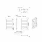 Oltens Benk grzejnik łazienkowy 91x50 cm biały połysk 55004000