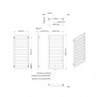 Oltens Benk grzejnik łazienkowy 115x50 cm biały połysk 55005000