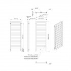 Oltens Benk grzejnik łazienkowy 139x50 cm biały połysk 55006000