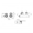 Oltens Varmare Ventil zestaw termostatyczny zintegrowany grzejnikowy lewy biały połysk 55901000