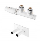 Oltens Varmare Ventil All in One zestaw termostatyczny zintegrowany grzejnikowy lewy biały 45301