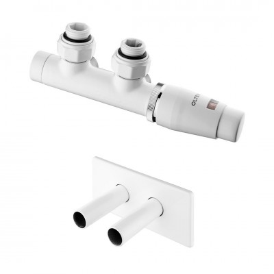 Oltens Varmare Ventil All in One zestaw termostatyczny zintegrowany grzejnikowy prawy biały 45302