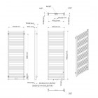 Oltens Vanlig grzejnik łazienkowy 146x50 cm biały połysk 55009000