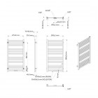 Oltens Vanlig grzejnik łazienkowy 96x50 cm biały połysk 55007000