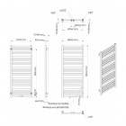 Oltens Vanlig grzejnik łazienkowy 121x50 cm czarny mat 55008300