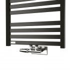 Oltens Vanlig grzejnik łazienkowy 96x50 cm czarny mat 55007300
