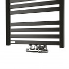 Oltens Vanlig grzejnik łazienkowy 96x50 cm czarny mat 55007300