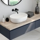 Oltens Hamnes bateria umywalkowa podtynkowa wylewka 19 cm czarny mat 32602300