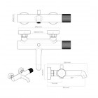 Oltens Hamnes bateria wannowo-prysznicowa ścienna chrom 34005100