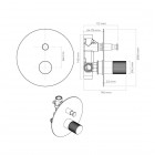 Oltens Hamnes bateria wannowo-prysznicowa podtynkowa chrom 34106100