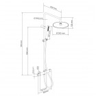 Oltens Boran zestaw prysznicowy termostatyczny z deszczownicą okrągłą chrom 36502100