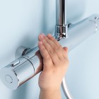 Oltens Boran zestaw prysznicowy termostatyczny z deszczownicą okrągłą chrom 36502100