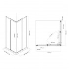 Oltens Breda kabina prysznicowa 80x80 cm kwadratowa 20005100