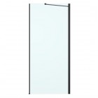 Oltens Hallan ścianka prysznicowa 80 cm boczna do drzwi czarny mat/szkło przezroczyste 22100300