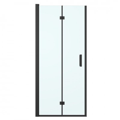 Oltens Hallan drzwi prysznicowe 80 cm czarny mat/szkło przezroczyste 21200300