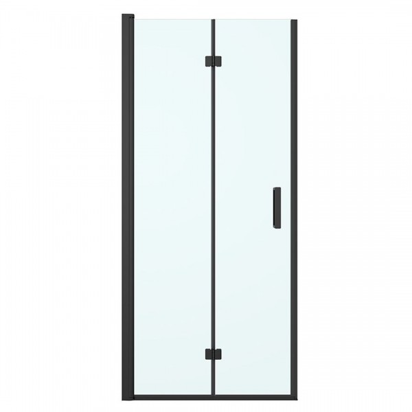Oltens Hallan drzwi prysznicowe 80 cm czarny mat/szkło przezroczyste 21200300