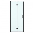 Oltens Hallan drzwi prysznicowe 80 cm czarny mat/szkło przezroczyste 21200300