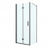 Oltens Hallan kabina prysznicowa 80x80 cm kwadratowa czarny mat/szkło przezroczyste 20007300