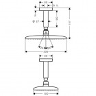 Hansgrohe głowica prysznicowa Raindance E 240 AIR 1jet z przyłączem sufitowym 100 mm