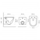 Oltens Hamnes zestaw 7w1 stelaż podtynkowy miska z deską i przycisk spłukujący chrom błyszczący 58301100