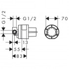 Hansgrohe zestaw podtynkowy do baterii prysznicowej podtynkowej