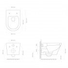 Oltens Jog 7w1 stelaż podtynkowy miska z deską i przycisk spłukujący chrom błyszczący 58304100