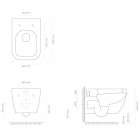 Oltens Vernal zestaw 7w1 stelaż podtynkowy miska z deską i przycisk spłukujący chrom błyszczący 58306100