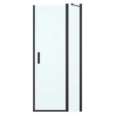 Oltens Verdal drzwi prysznicowe 80 cm czarny mat/szkło przezroczyste 21203300