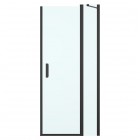 Oltens Verdal drzwi prysznicowe 80 cm czarny mat/szkło przezroczyste 21203300